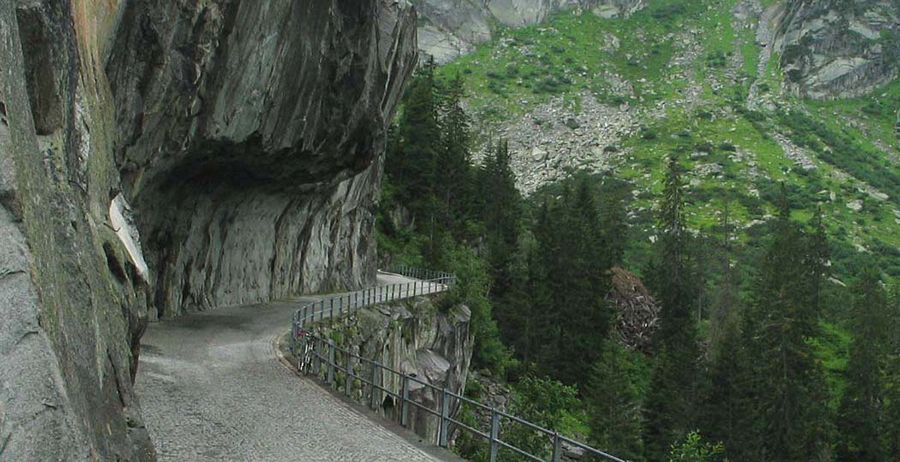 Old road to Grimsel Pass